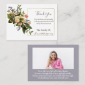 桃花写真悔やみや弔慰葬式カード ノートカード (正面/裏面)