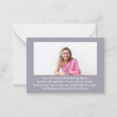 桃花写真悔やみや弔慰葬式カード ノートカード (裏面)