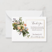 桃花写真悔やみや弔慰葬式カード ノートカード (正面)