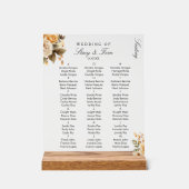 桃花模様エレガントな結婚式場 アクリルサイン (正面)