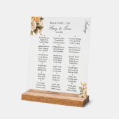 桃花模様エレガントな結婚式場 アクリルサイン (傾斜)