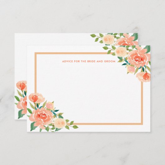 桃花模様縁ど |の結婚アドバイス アドバイスカード (正面/裏面)