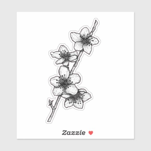 桃花 シール (シート)