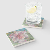 桃花 ストーンコースター (横)