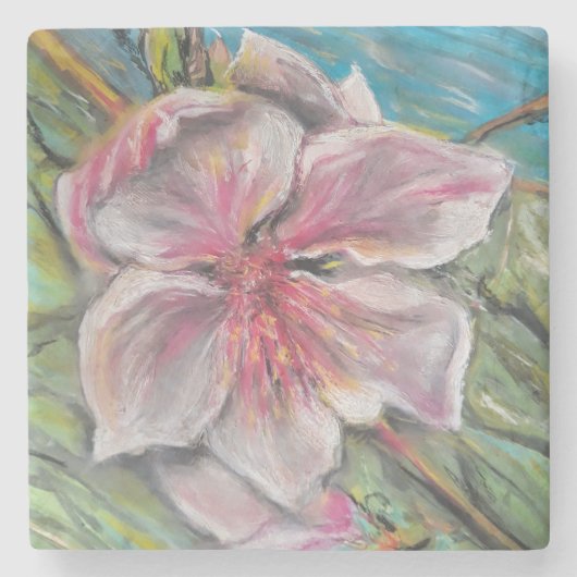 桃花 ストーンコースター (正面)