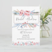 桃花 |フローラ結婚式招待状 招待状 (スタンド正面)