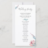 桃花 |フローラ結婚式 プログラム (裏面)