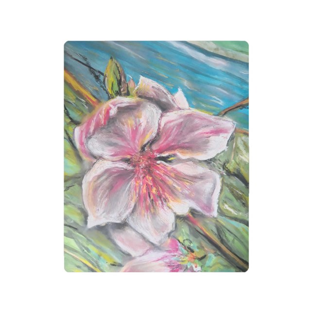 桃花 メタルプリント (正面)