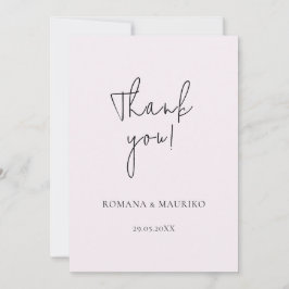 桃芸術的花水彩画 サンキューカード