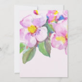 桃芸術的花水彩画 サンキューカード (裏面)