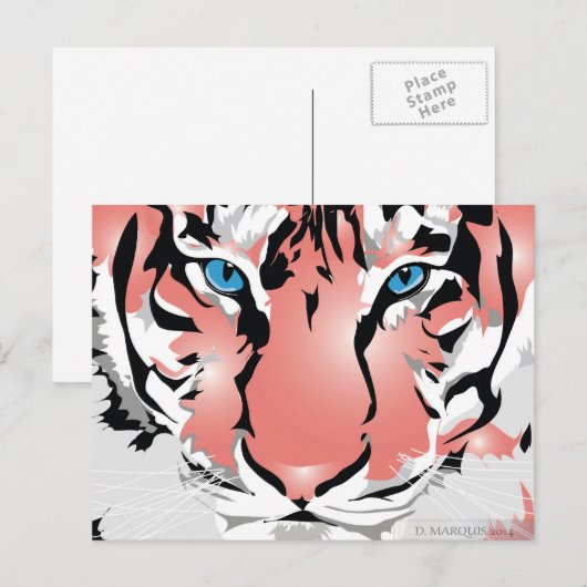 桃虎葉書 ポストカード (正面/裏面)