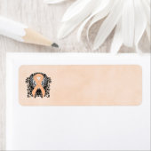 桃認識度リボンと翼 ラベル (インサイチュ)