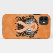 桃認識度リボンと翼 Case-Mate iPhoneケース (裏面(横))