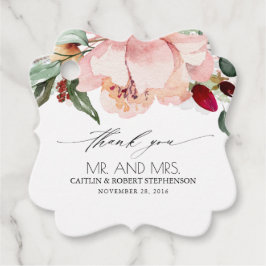 桃赤面とブルゴーニュ結婚の感謝 フェイバータグ