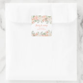 桃赤面アイボリーベビーシャワーウィーズ スクエアシール (バッグ)