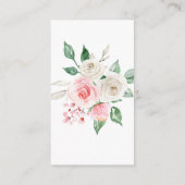 桃赤面フローラベビーシャワー エンクロージャーカード (裏面)