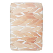 桃赤面リーフ水カラーパステルトーン バスマット (正面縦)