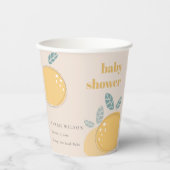 桃赤面レモンシトラスフルーティベビーはっきりしたシャワー 紙コップ (正面)