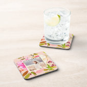 桃赤面水彩フローラ写真 コースター (右側)