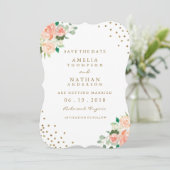 桃金ゴールドフローラ紙吹雪結婚式の日付を保存 セーブザデート (スタンド正面)