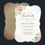 桃金ゴールドフローラ紙吹雪90th誕生日パーティー 招待状<br><div class="desc">リトルかわいらしベイリー店でフローラ誕生日招待状をもっと！</div>