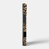 桃金ゴールドブラックヒョウ印刷あなたの名前 Case-Mate iPhoneケース (裏面 / 右)