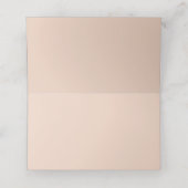 桃金ゴールド大理石モノグラムウェディングパーティードフォールディング プレイスカード (内部開封)