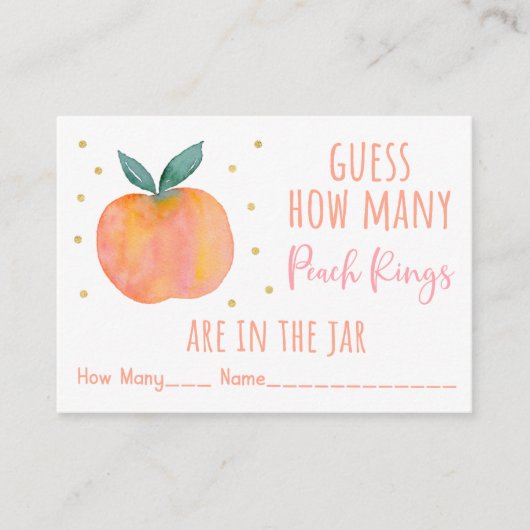 桃金ゴールド数ゲームを推測 エンクロージャーカード (正面)