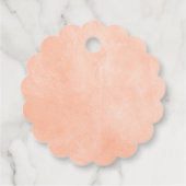 桃金ゴールド水彩フラワーベビーシャワー フェイバータグ (裏面)