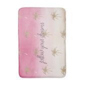 桃金ゴールド熱帯ヤシグラデーションの木 バスマット (正面縦)