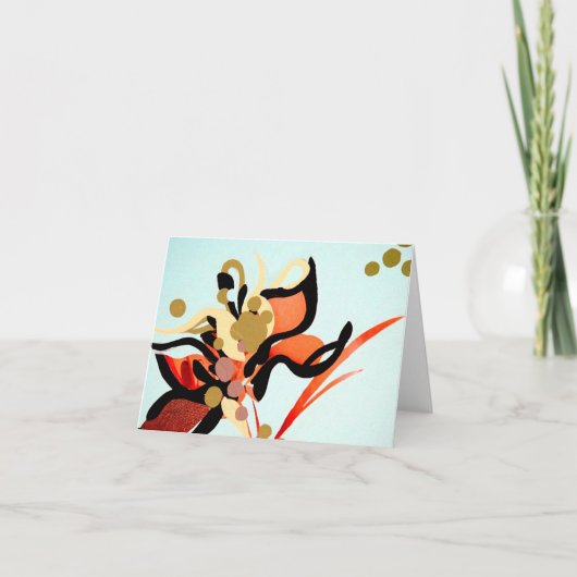 桃開花オーバーブルー カード (正面)