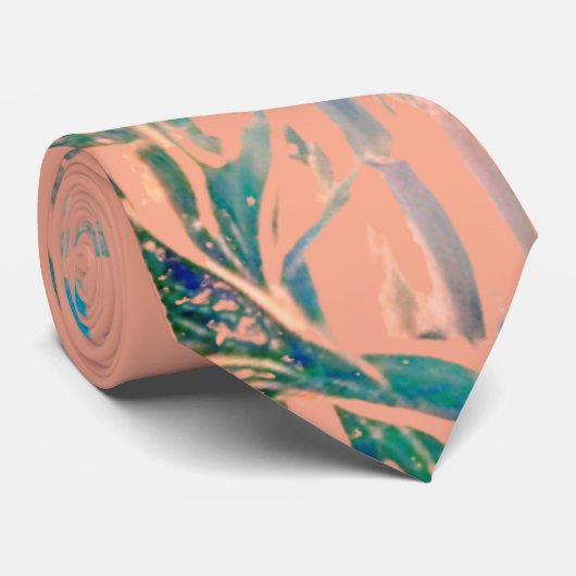 桃離れの竹 ネクタイ (ロール)