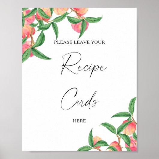 桃 – あなたのレシピカードはこちら ポスター (正面)