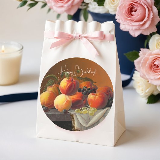 桃、ぶどう、りんご ラウンドシール