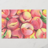 桃 – アドバイスとウィッシュブライダルシャワー 便箋 (裏面)