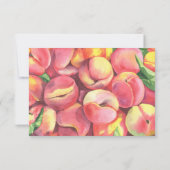 桃 – ウェディングRSVPカード 出欠カード (裏面)