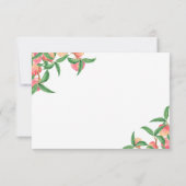 桃 – ウェディングRSVPカード 出欠カード (裏面)