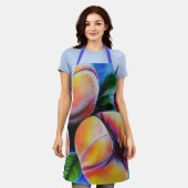 桃 エプロン (着用した状態)