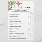 桃 – オーバーまたは下ブライダルシャワーゲーム (正面)