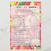 桃 – オーバーまたは下ブライダルシャワーゲーム (正面)