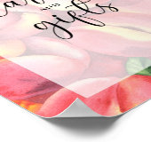 桃 – カードとギフト赤ちゃんシャワーのポスター ポスター (角)