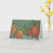 桃 カード (黄色い花)