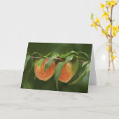 桃 カード (黄色い花)