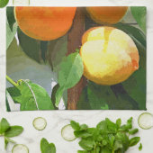 桃 キッチンタオル (折り畳み)