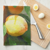 桃 キッチンタオル (四つ折り)