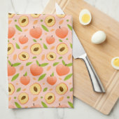 桃 キッチンタオル (四つ折り)