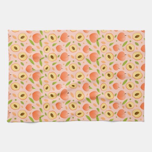 桃 キッチンタオル (横)