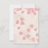 桃&クリームウェディングRSVP招待状 招待状 (裏面)