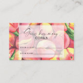 桃 – コークの数を推測ブライダルゲーム エンクロージャーカード (正面)