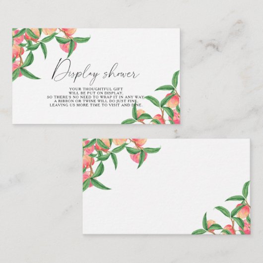 桃 – シャワーを表示 エンクロージャーカード (正面/裏面)